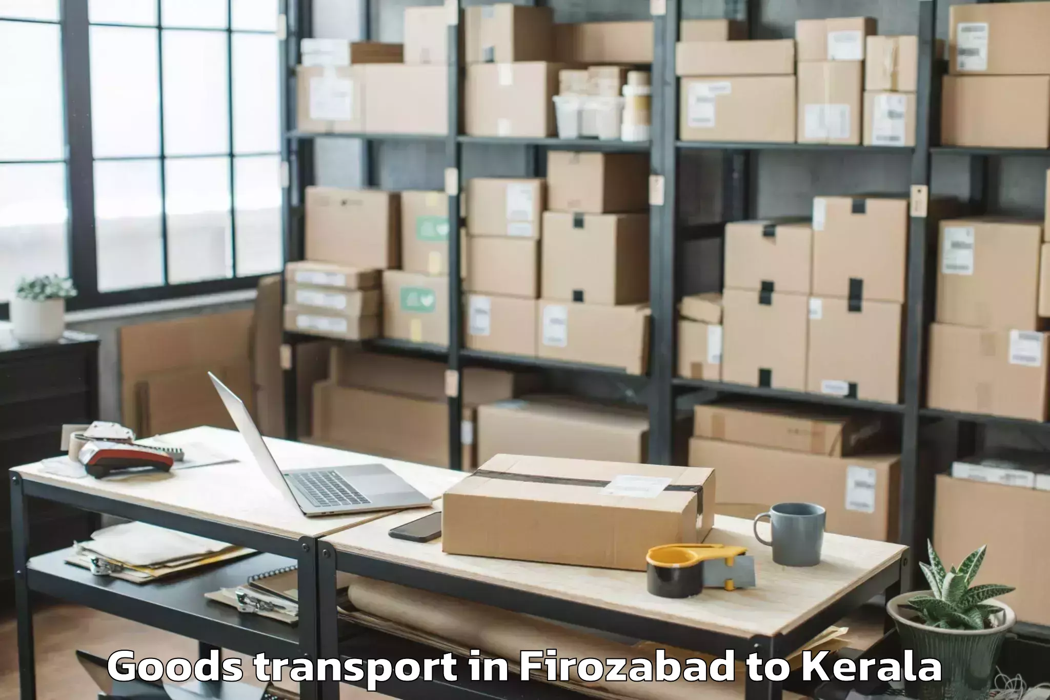 Top Firozabad to Kizhake Chalakudi Goods Transport Available